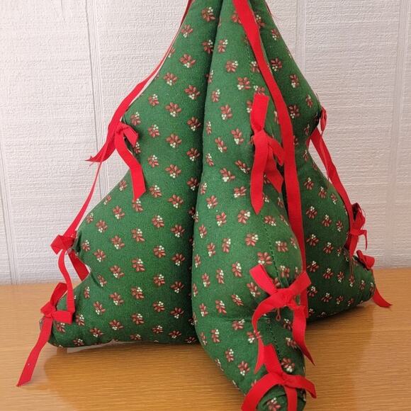 Vintage MCM Christmas Tree Plush Stuffy Holiday Decoration Decor Mid Century - Picture 3 of 9